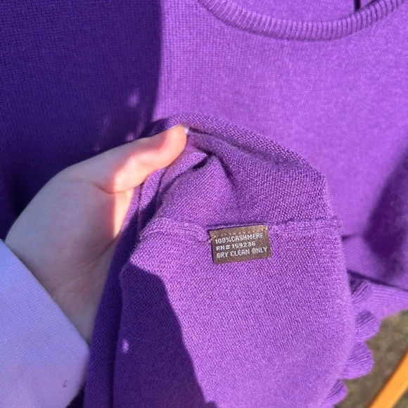 J. McLaughlin Purple Crewneck Sweater - Picture 6 of 6